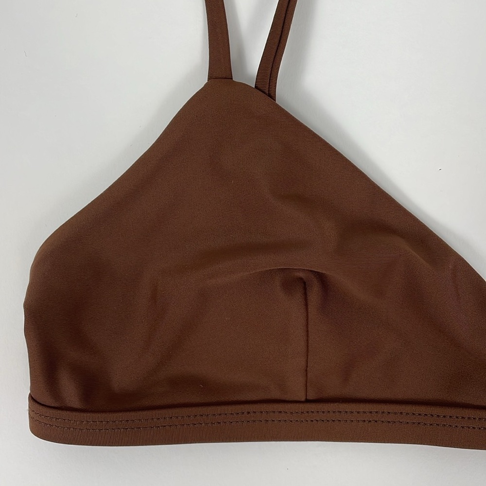 MATTEAU Brown High Waist Bikini Triangle Top. Size 2/3 4/6. - Picture 4 of 15